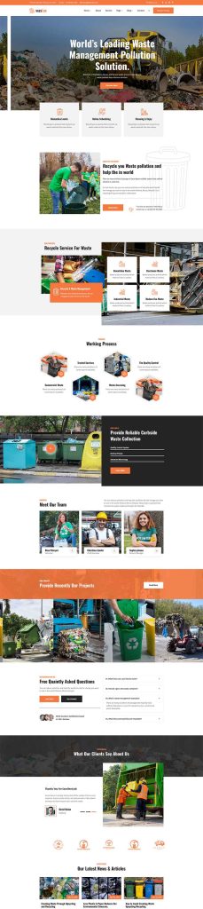 废物管理污染解决服务公司网站模板